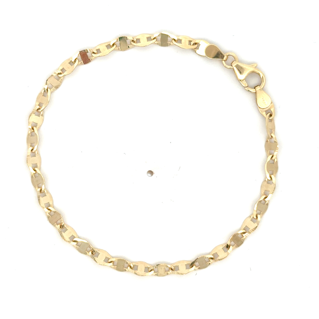 Žluté zlato náramek ANKR - Kávové zrno 4mm